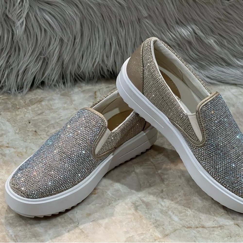 Michael Michael Kors Women’s Keaton Glitter Shoes. New - Picture 3 of 10